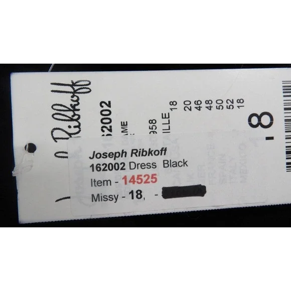 Joseph Ribkoff‎ Little Black Dress LBD Stretch Classic Knee Length New Size 18 Midi